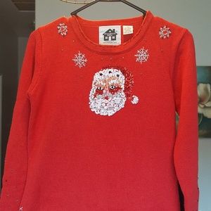 Storybook Knits Red Santa Hand-Knit Sweater